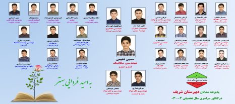 پذیرفته شدگان دبیرستان شریف در کنکورسراسری سال تحصیلی ۰۴-۰۳